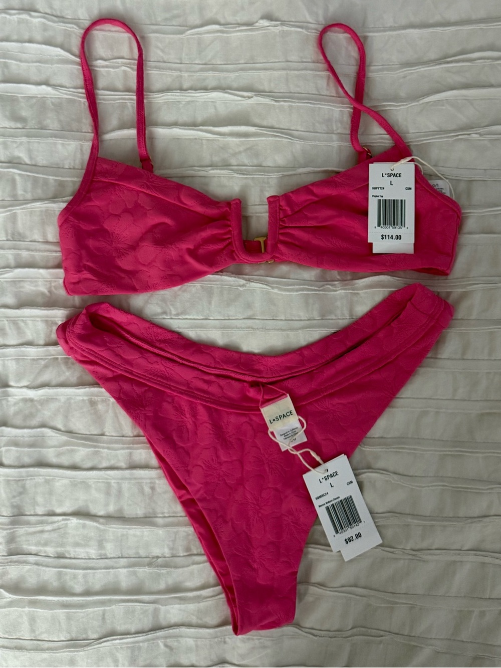 LSPACE Peyton Bikini Top and Mercer Bikini Bottom in Cosmo - Picture 2 of 4
